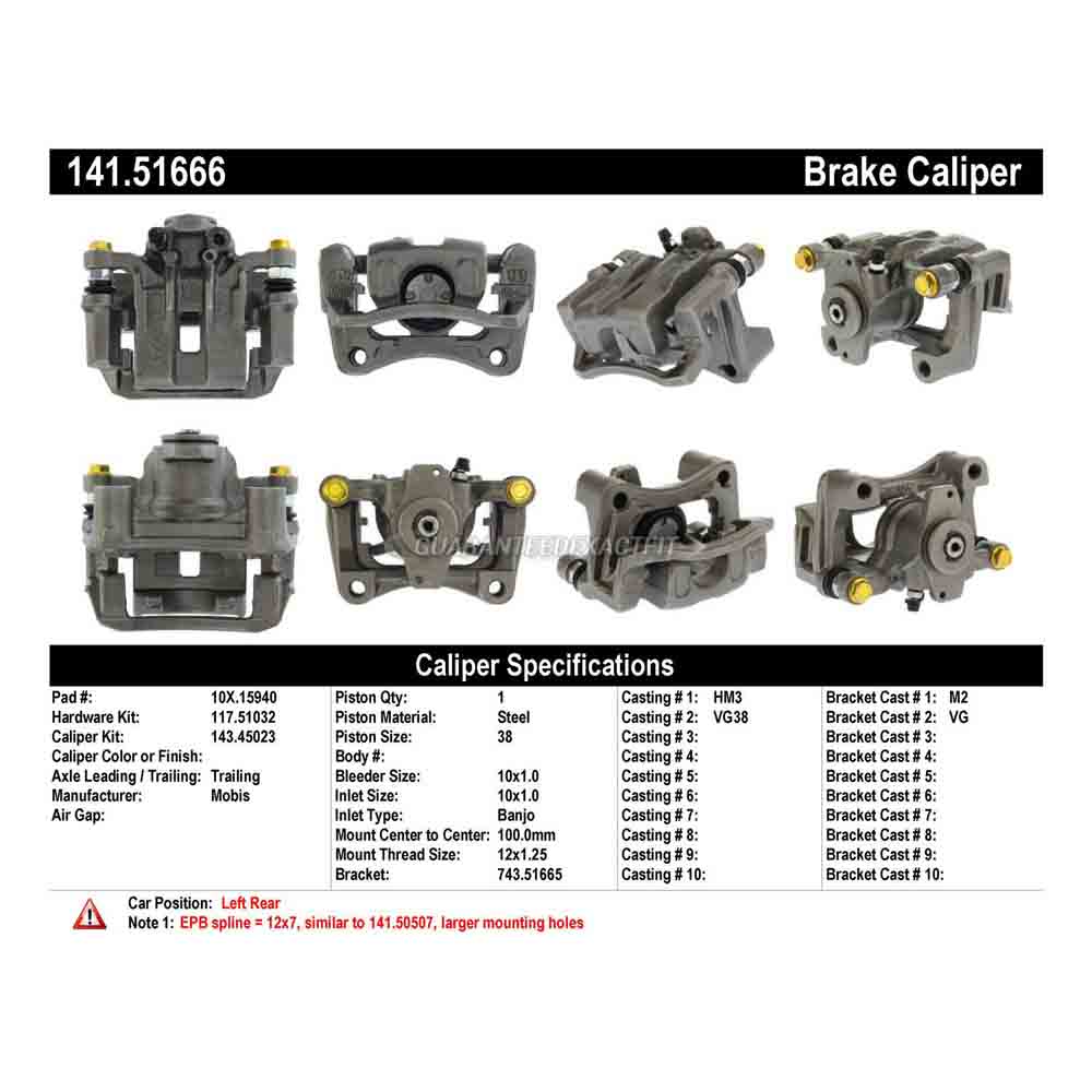 2016 Hyundai Sonata Brake Caliper
