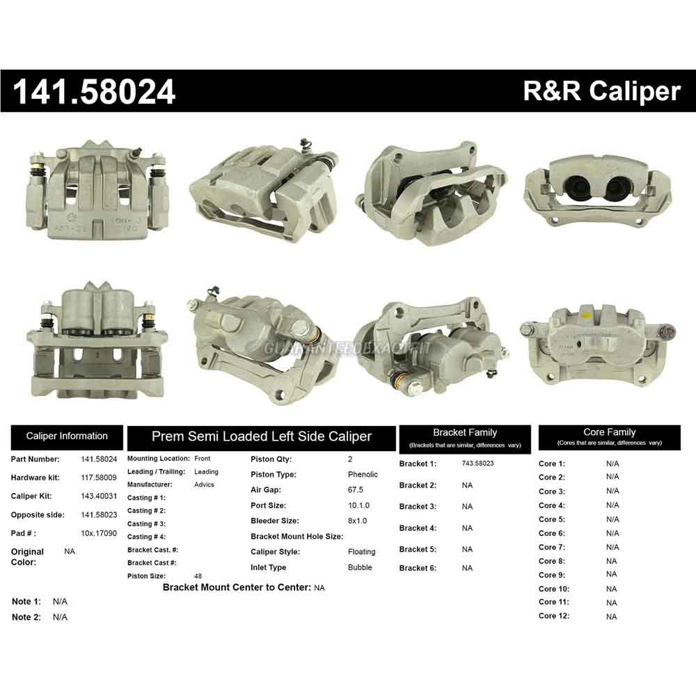 2017 Jeep Cherokee Brake Caliper
