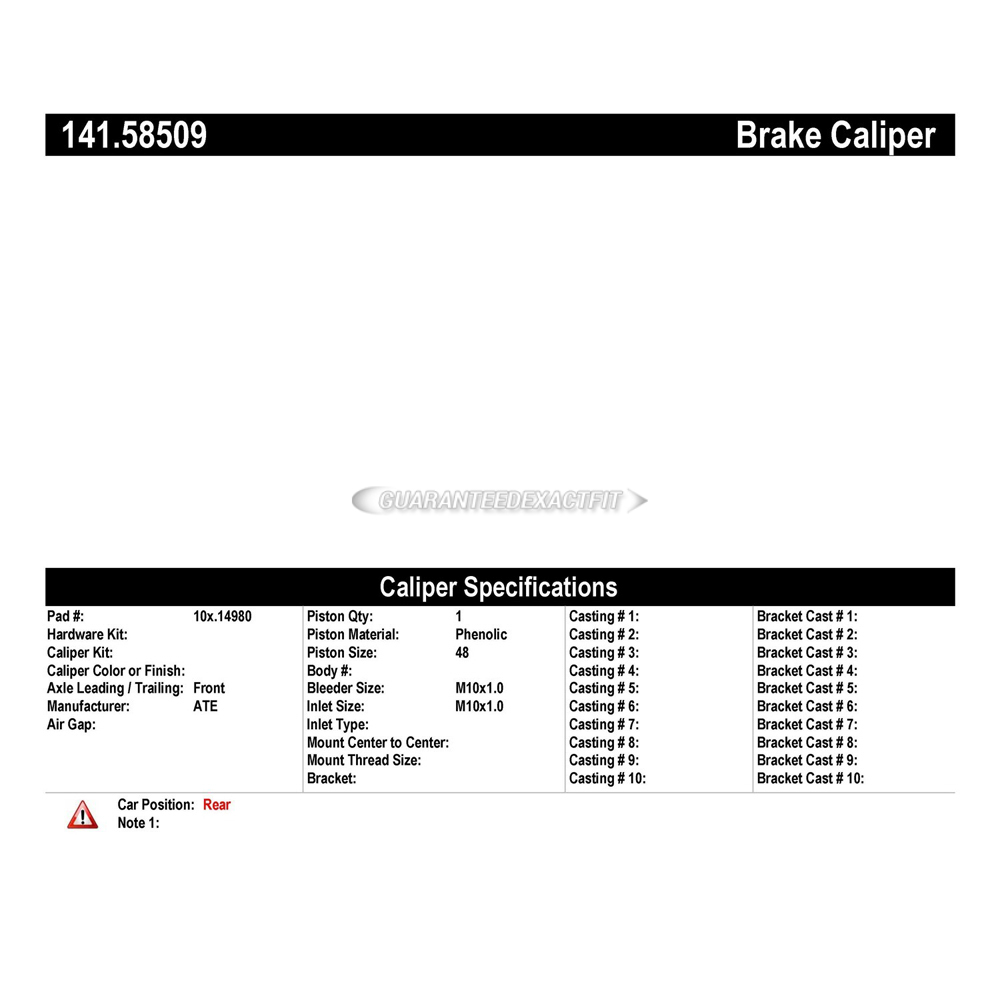 2012 Dodge Durango Brake Caliper