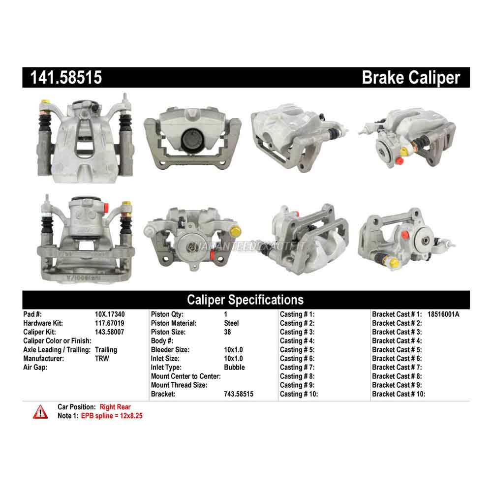 2017 Chrysler 200 Brake Caliper