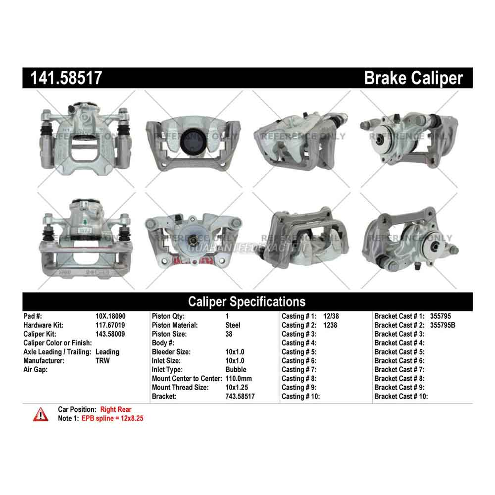 2016 Fiat 500X Brake Caliper