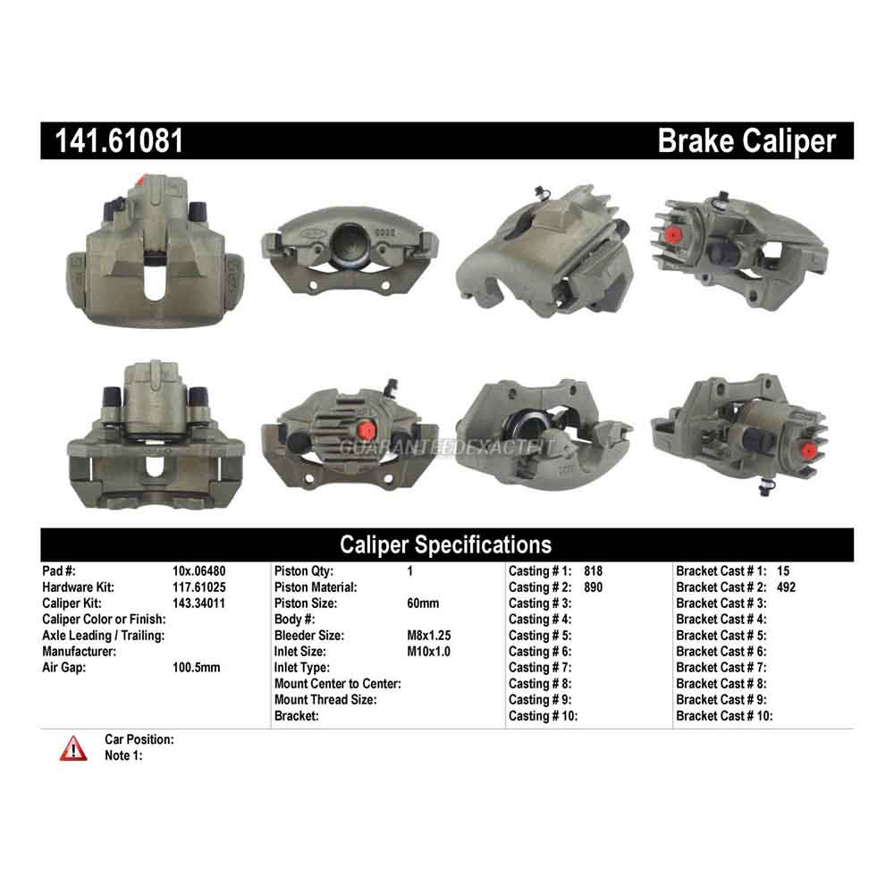 2000 Ford Contour Brake Caliper