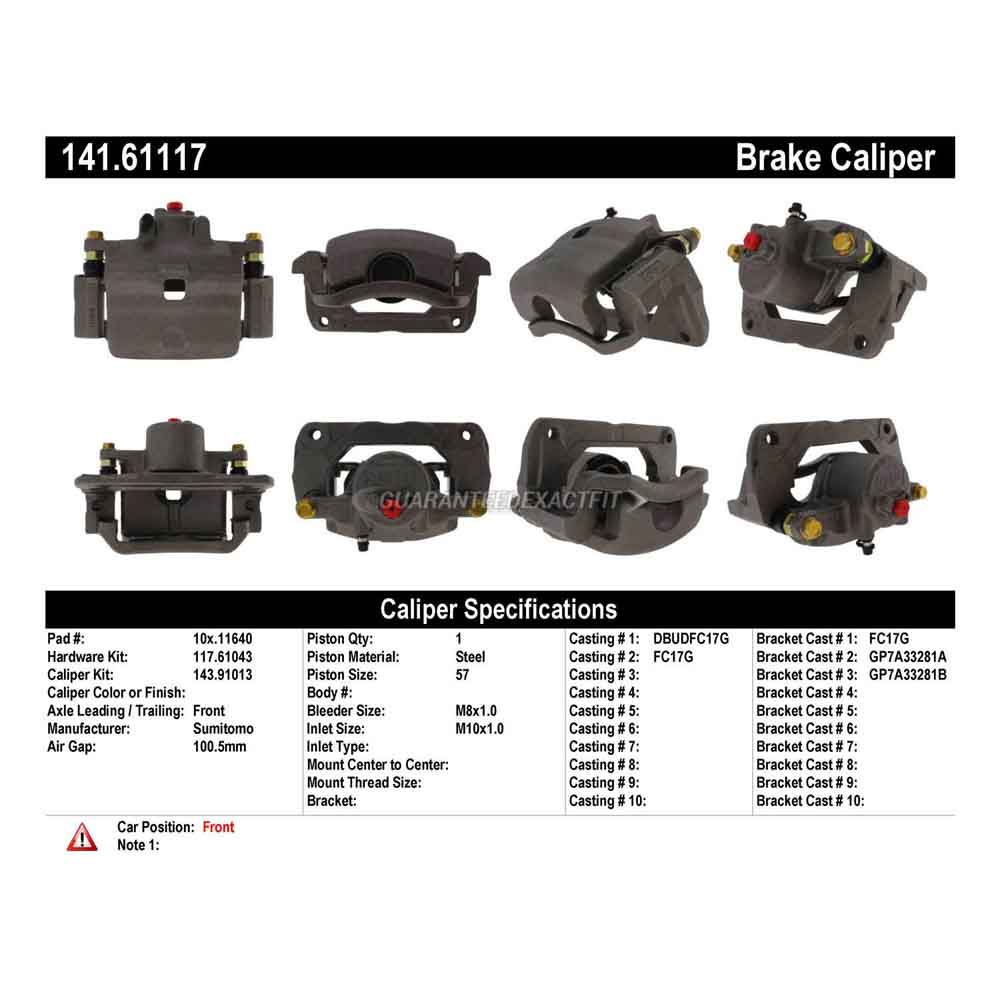 2012 Mazda 6 Brake Caliper