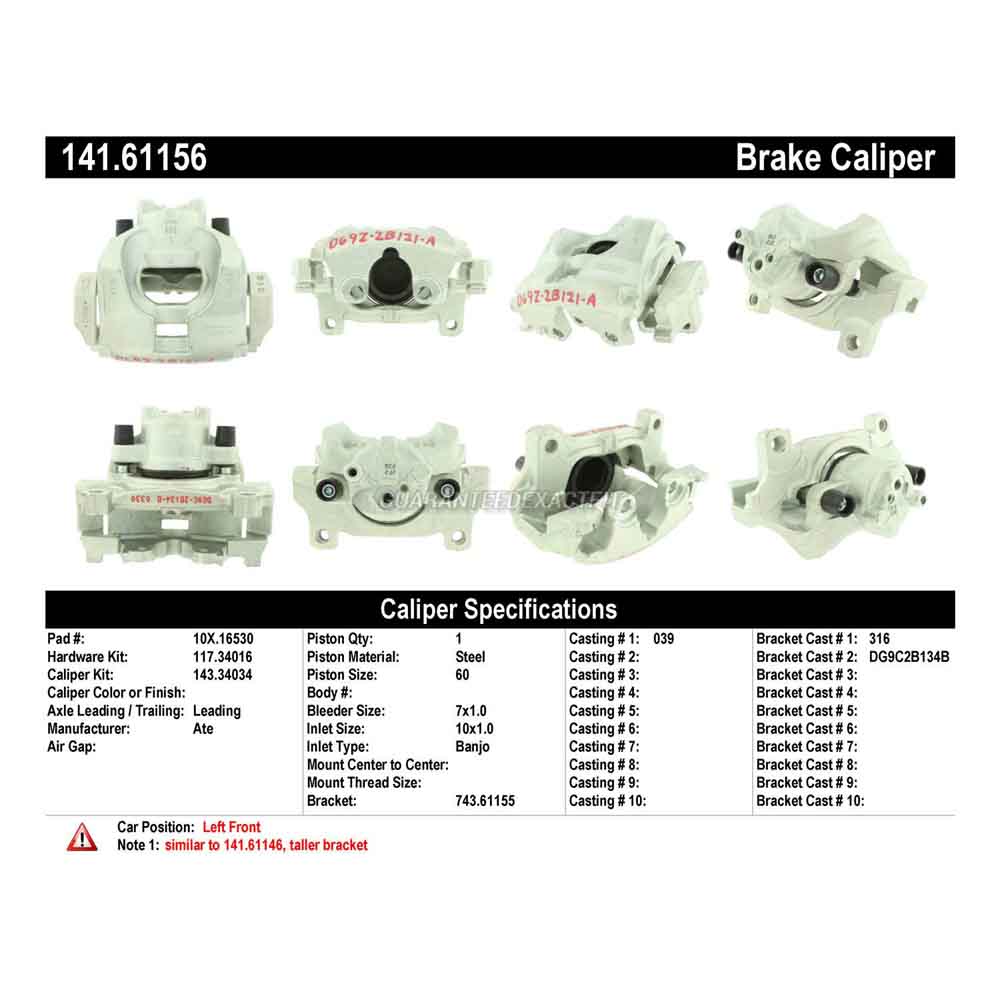2019 Ford Fusion Brake Caliper