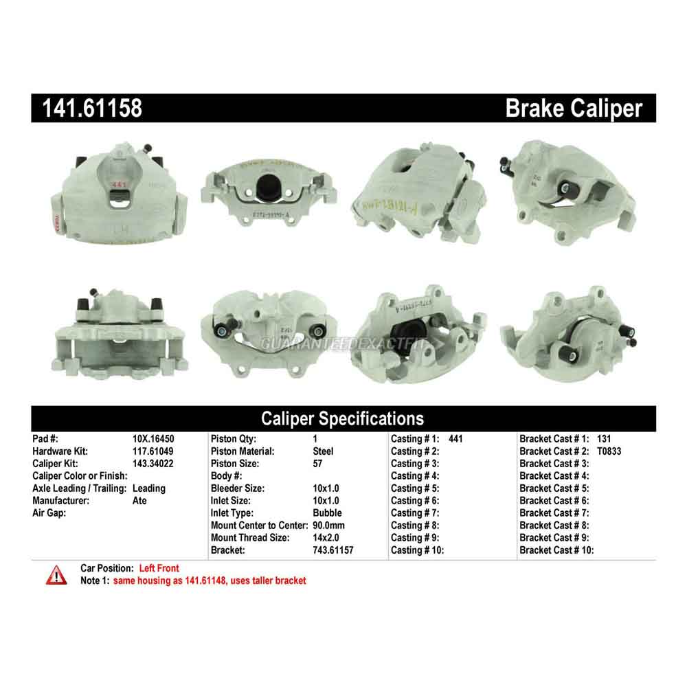 2019 Lincoln MKC Brake Caliper