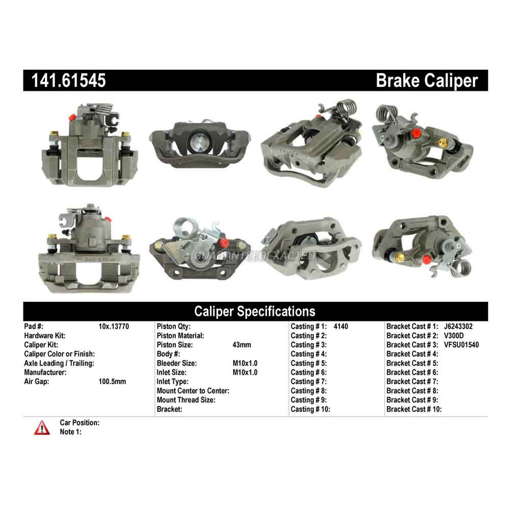 2012 Ford Taurus Brake Caliper