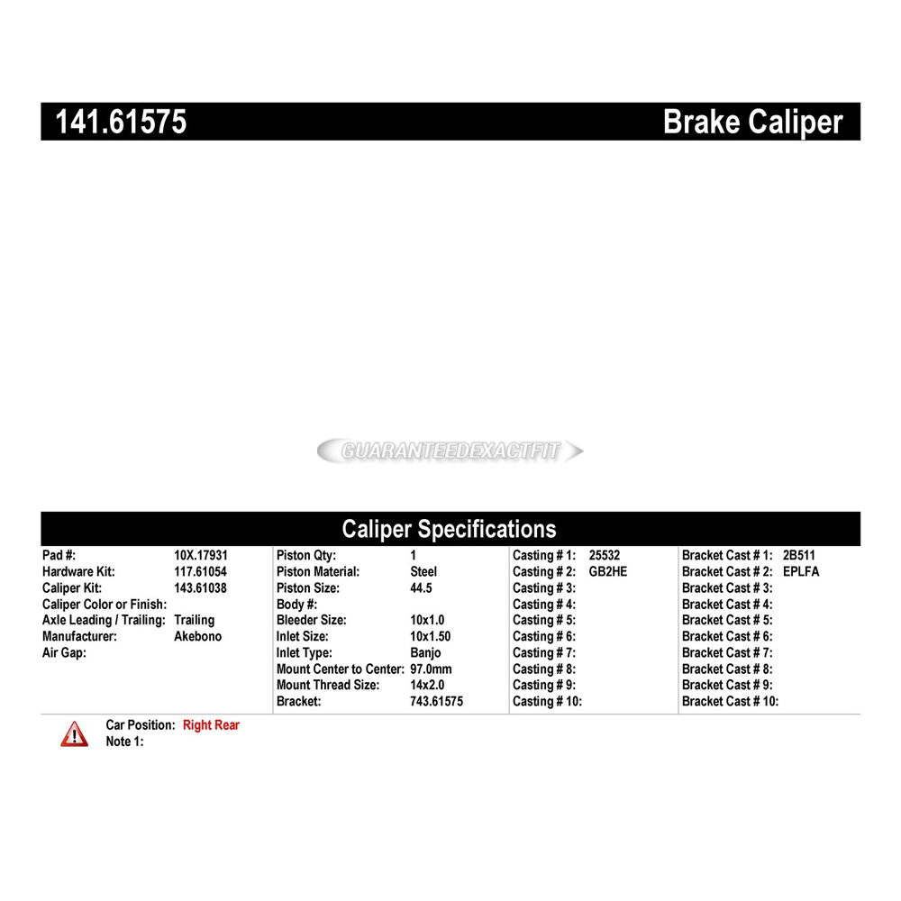 2019 Ford Mustang Brake Caliper