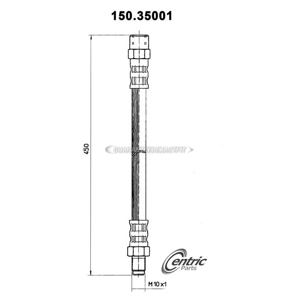 1973 Mercedes Benz 220D Brake Hydraulic Hose 