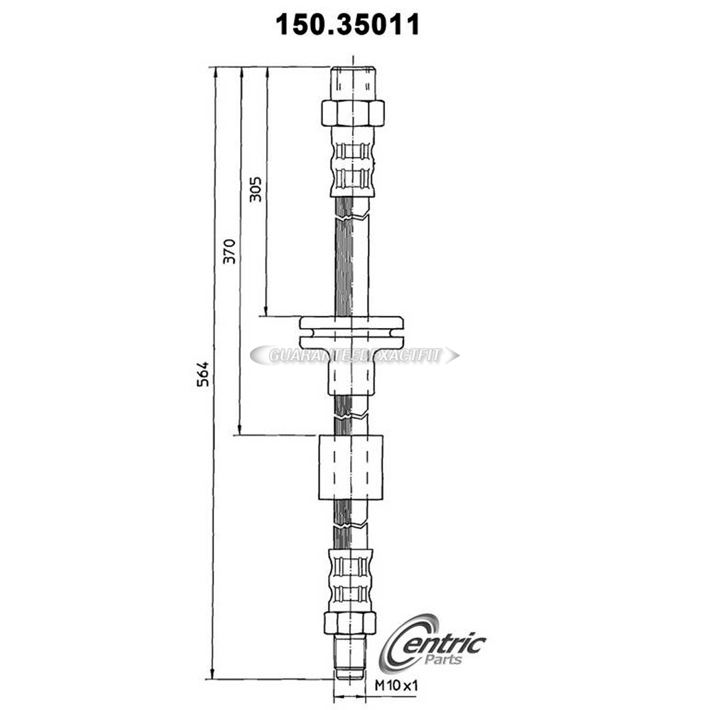 1997 Mercedes Benz S600 Brake Hydraulic Hose 