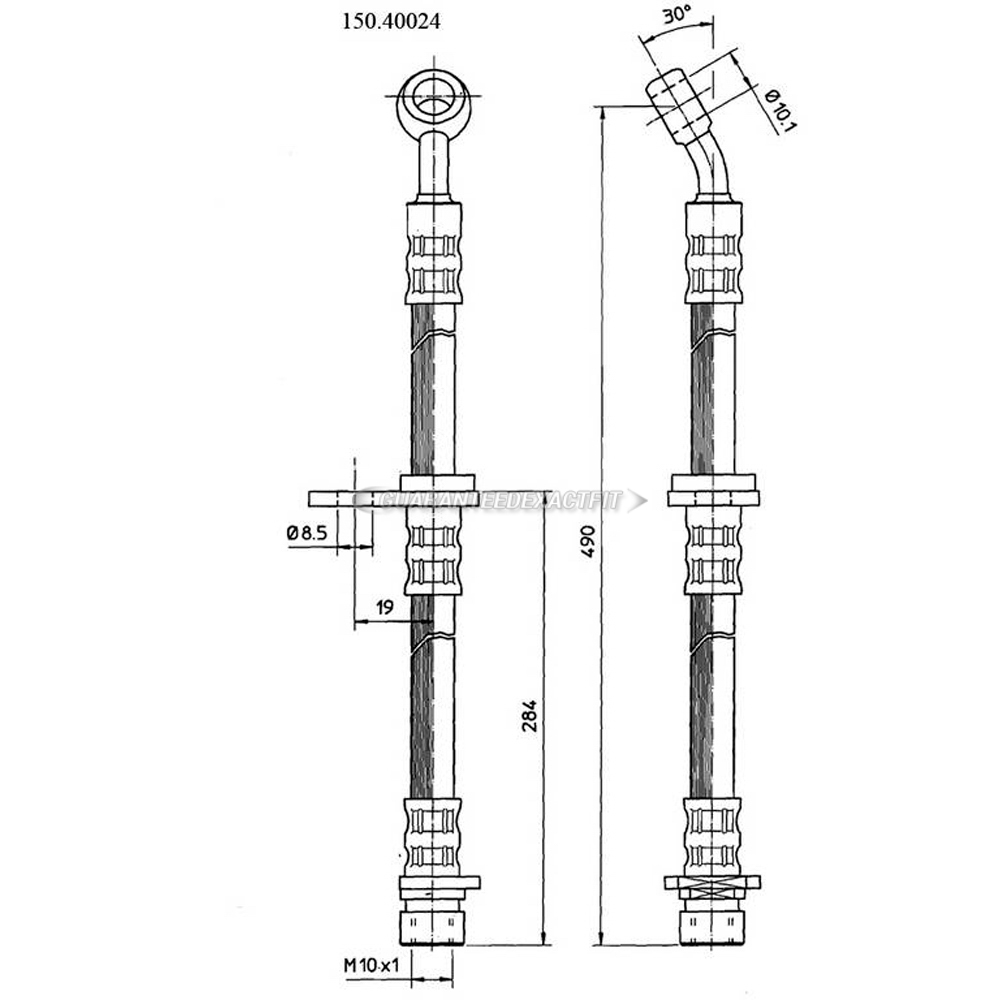 1997 Acura Integra Brake Hydraulic Hose 