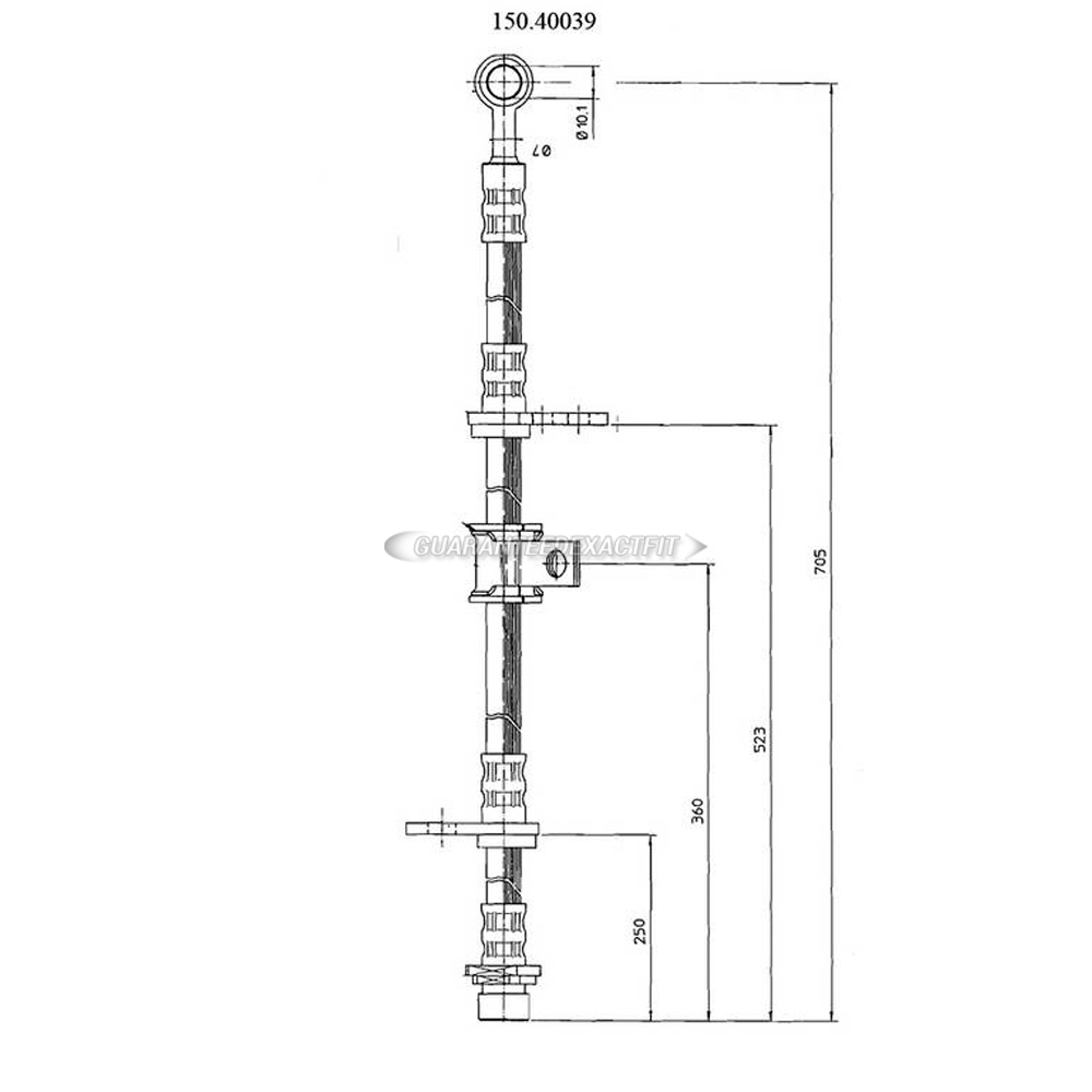 1995 Honda odyssey brake hydraulic hose 