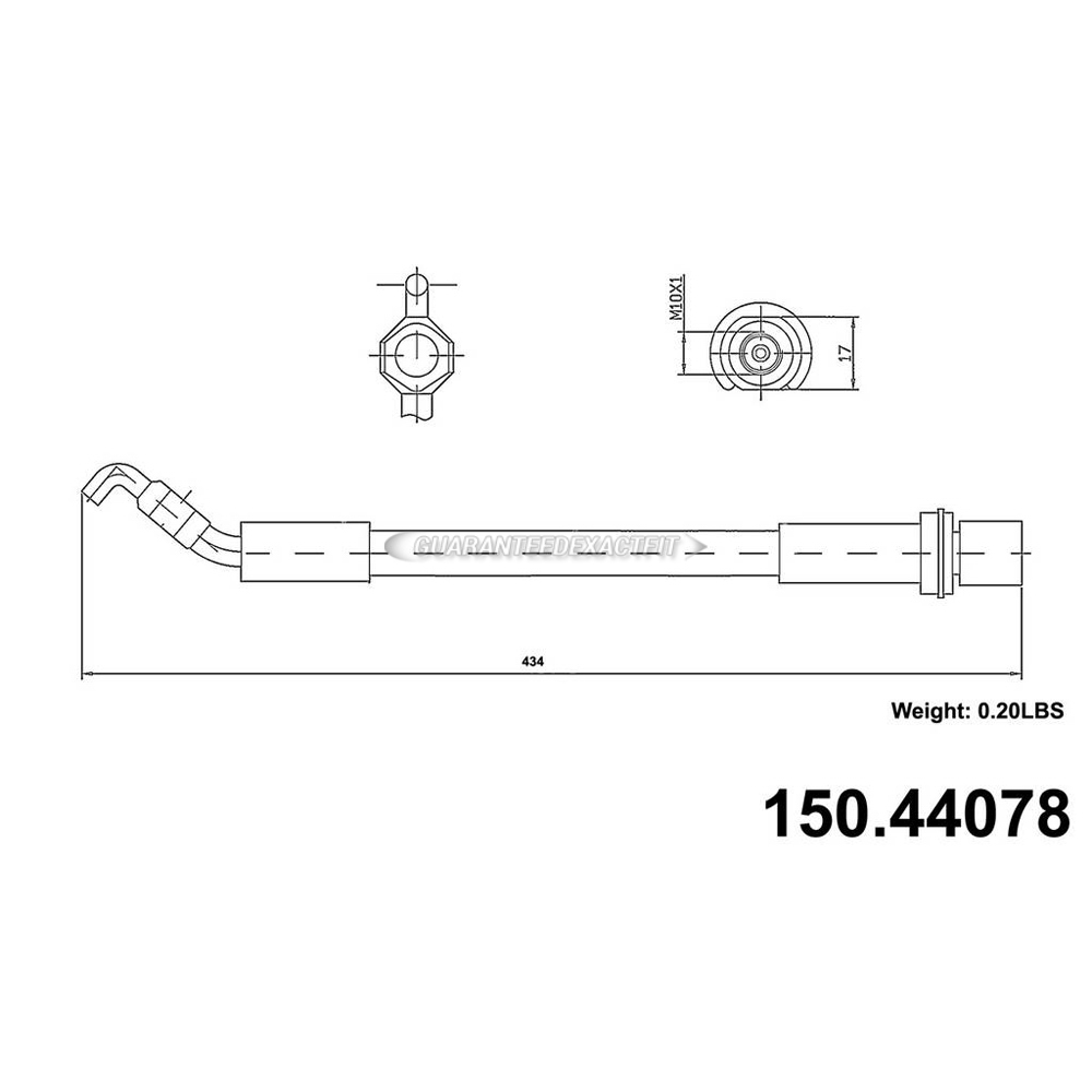  Lexus LS430 Brake Hydraulic Hose 