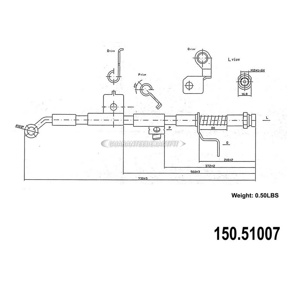 2016 Kia Optima Brake Hydraulic Hose 