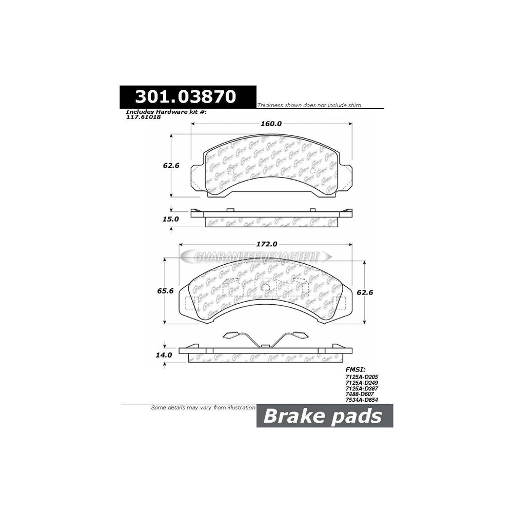  Mazda b4000 brake pad set 
