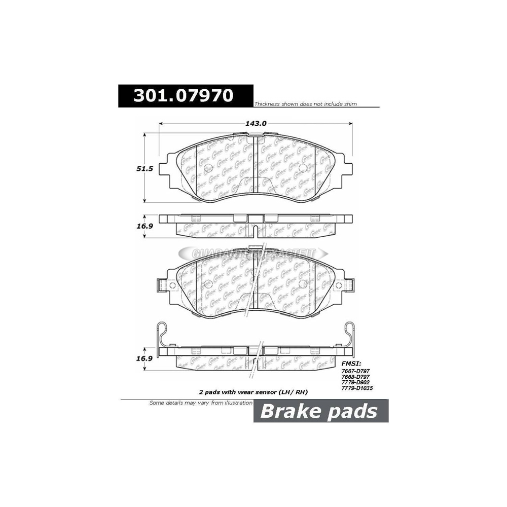 Chevrolet Spark Brake Pad Set 