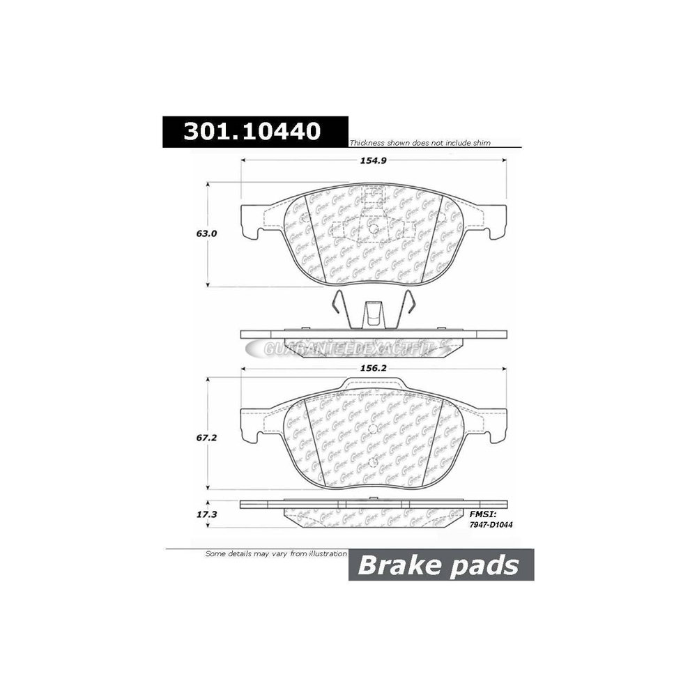 2015 Ford C-max brake pad set 