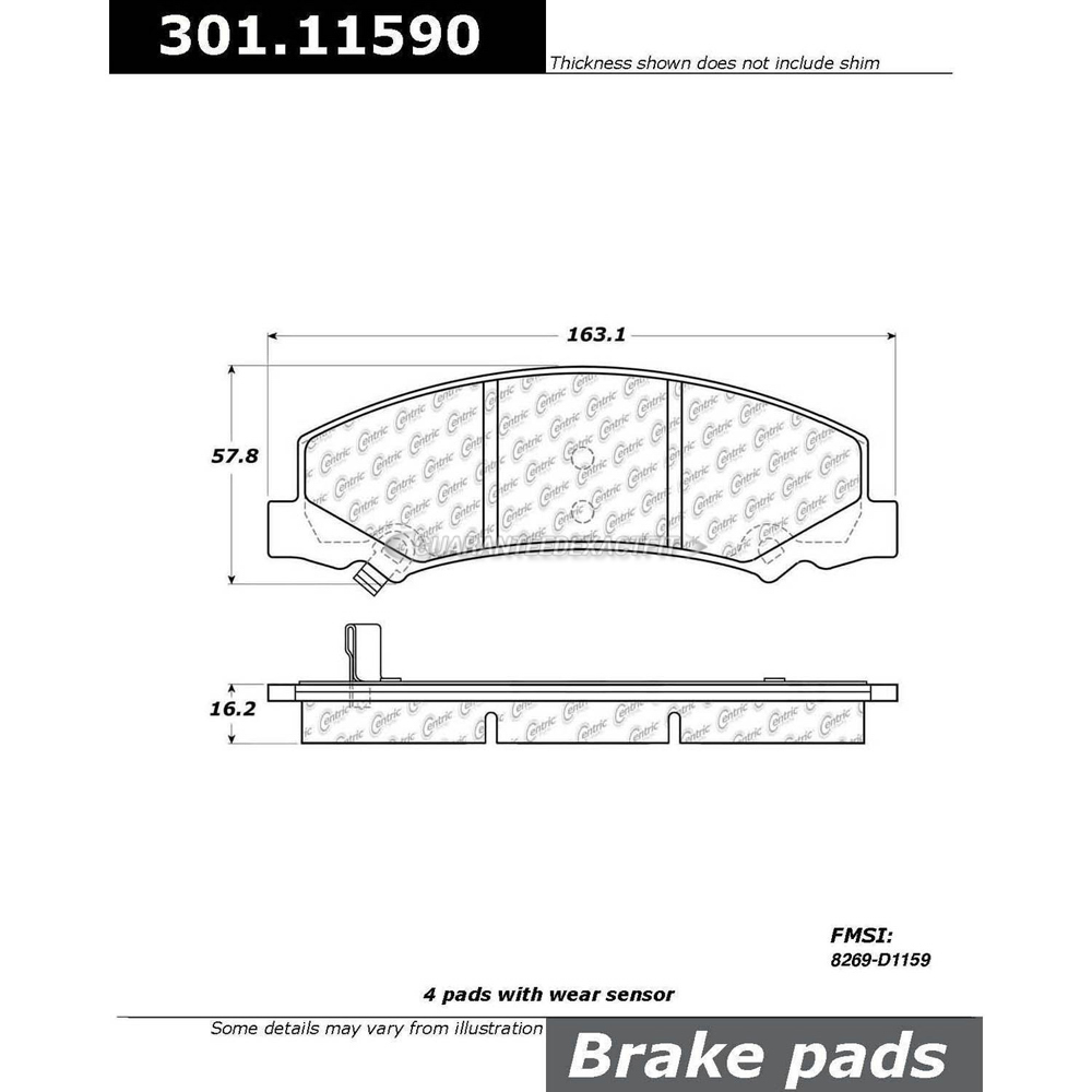 2009 Buick lucerne brake pad set 