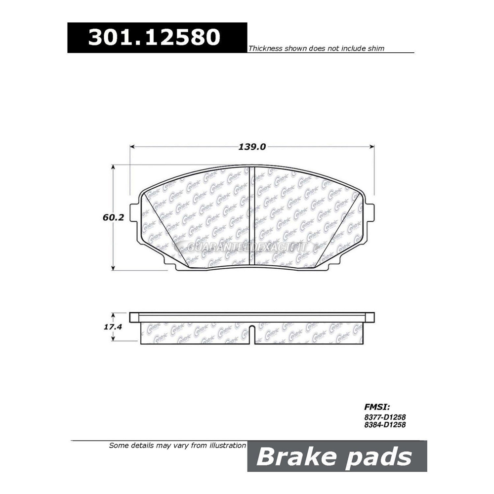  Lincoln mkx brake pad set 