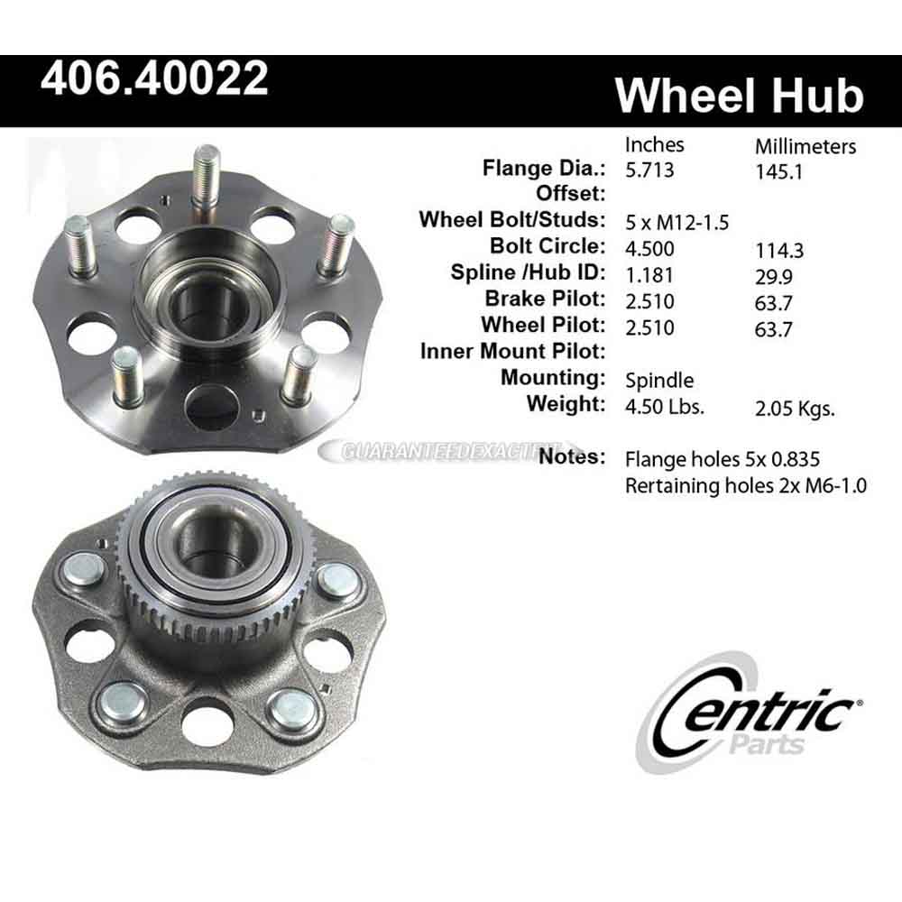 Centric Parts Wheel Bearing and Hub Assembly 406.40022 Buy Auto Parts