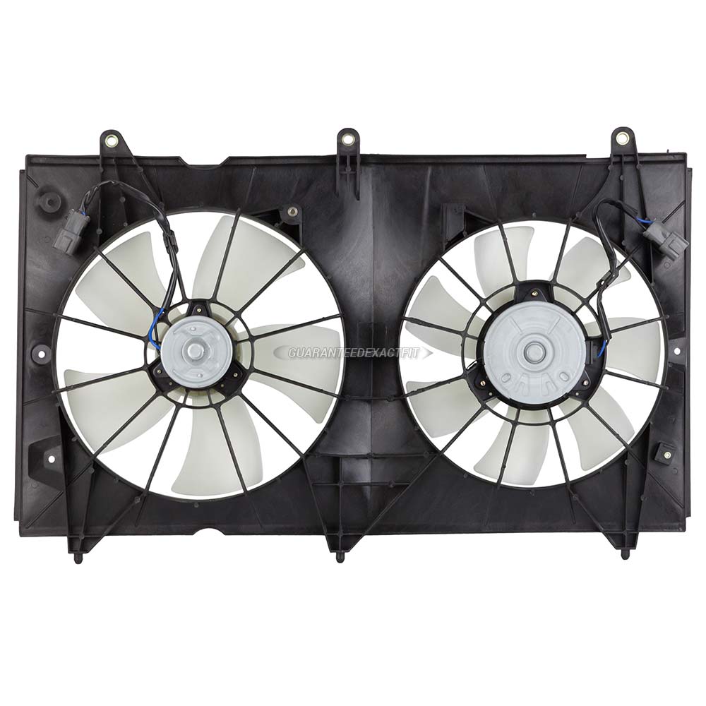 2007 Honda Accord Cooling Fan Assembly 2.4L Eng. Dual Fan Assembly