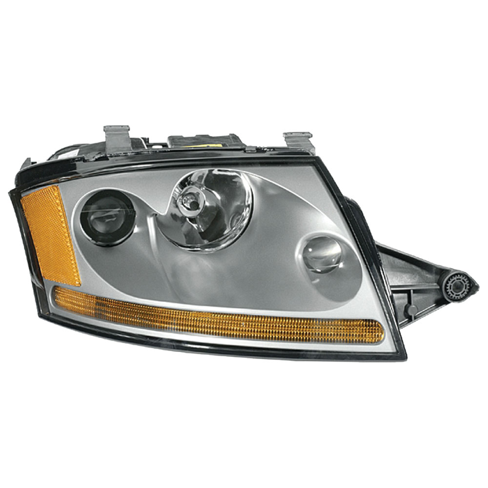 2003 Audi TT Headlight Assembly Pair Headlight Assembly Pair Triple Halogen with HID Grey