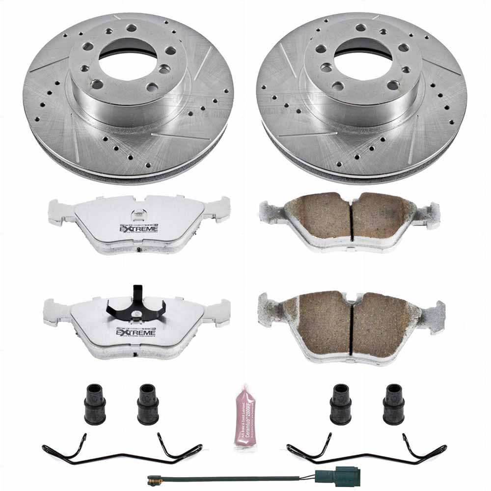 Bmw 540i performance disc brake pad and rotor kit