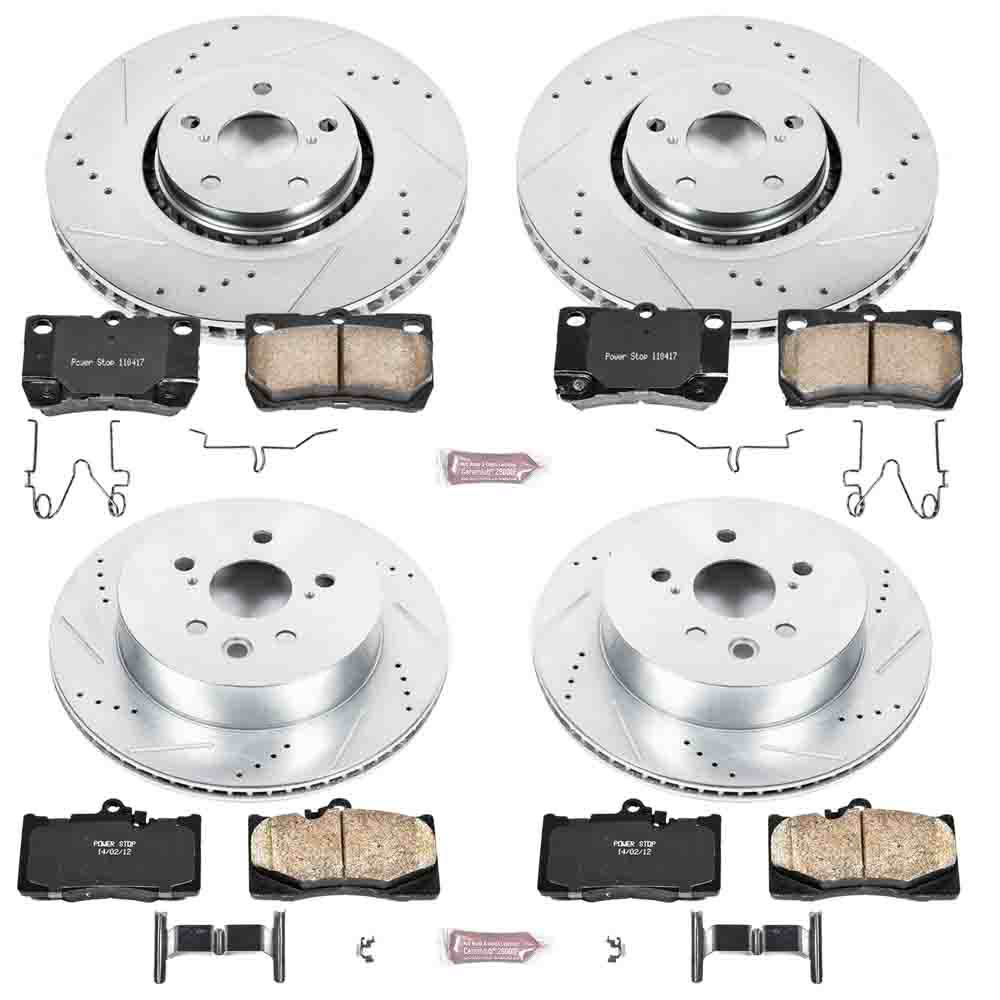 Lexus is350 performance disc brake pad and rotor kit