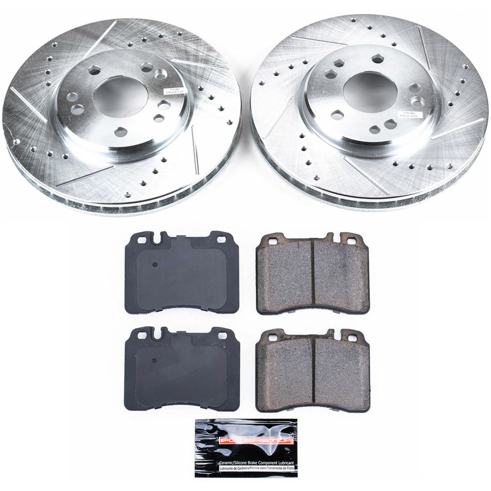 Mercedes Benz 500e performance disc brake pad and rotor kit