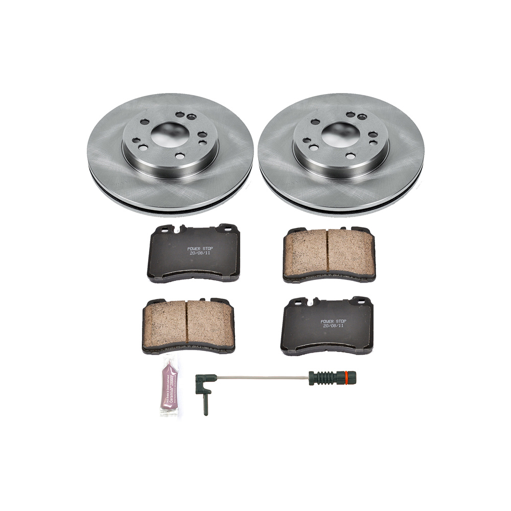 Mercedes Benz 400e performance disc brake pad and rotor kit