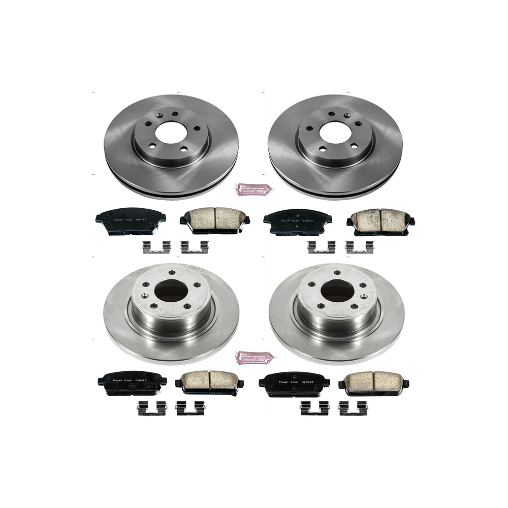Chevrolet volt performance disc brake pad and rotor kit