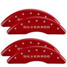 MGP Caliper Covers 2021 Chevrolet Silverado2500HD Disc Brake Caliper Cover 14258SSILRD