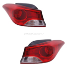 2013 Hyundai Elantra Tail Light Assembly Pair 1