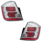 2012 Nissan Sentra Tail Light Assembly Pair 1