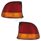 1998 Honda Civic Tail Light Assembly Pair 1