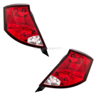 2003 Saturn Ion Tail Light Assembly Pair 1