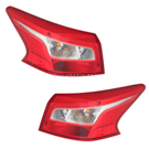 2019 Nissan Sentra Tail Light Assembly Pair 1