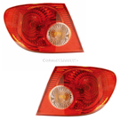 2007 Toyota Corolla Tail Light Assembly Pair 1