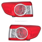 2011 Toyota Corolla Tail Light Assembly Pair 1