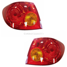 2004 Toyota Corolla Tail Light Assembly Pair 1