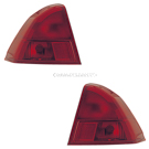 2002 Honda Civic Tail Light Assembly Pair 1