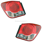 2012 Chevrolet Cruze Tail Light Assembly Pair 1