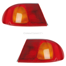 2000 Toyota Corolla Tail Light Assembly Pair 1