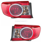 2012 Toyota Corolla Tail Light Assembly Pair 1