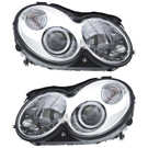 2003 Mercedes Benz CLK500 Headlight Assembly Pair 1