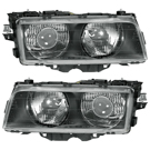 1998 Bmw 740 Headlight Assembly Pair 1