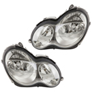 2001 Mercedes Benz C240 Headlight Assembly Pair 1