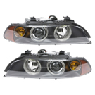 2000 Bmw 540 Headlight Assembly Pair 1