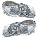 2004 Mercedes Benz SL600 Headlight Assembly Pair 1