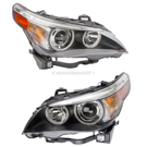2004 Bmw 545 Headlight Assembly Pair 1