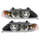 2000 Bmw 540 Headlight Assembly Pair 1